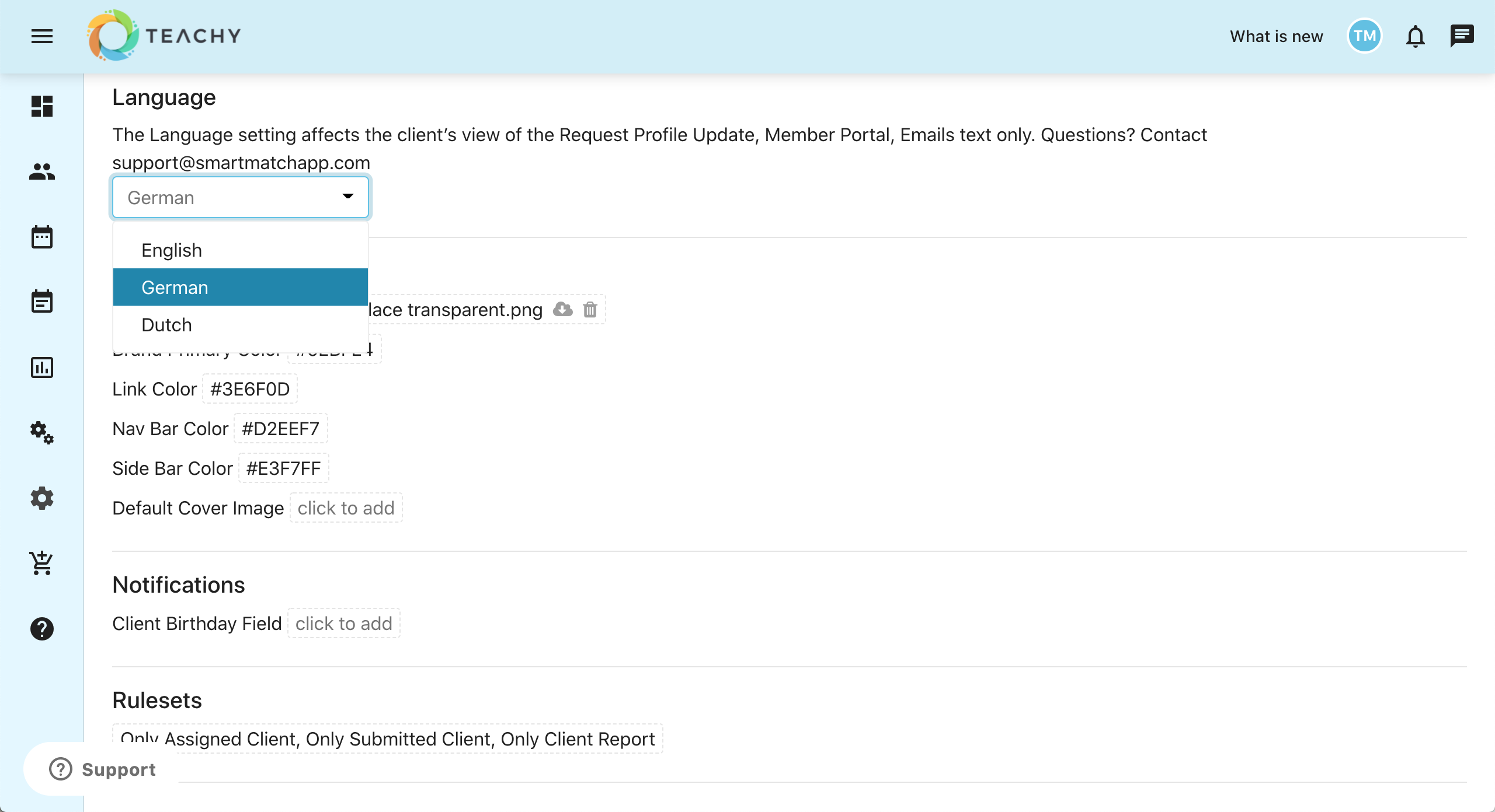 Translate SmartMatchApp Matchmaking CRM software client interface in any language