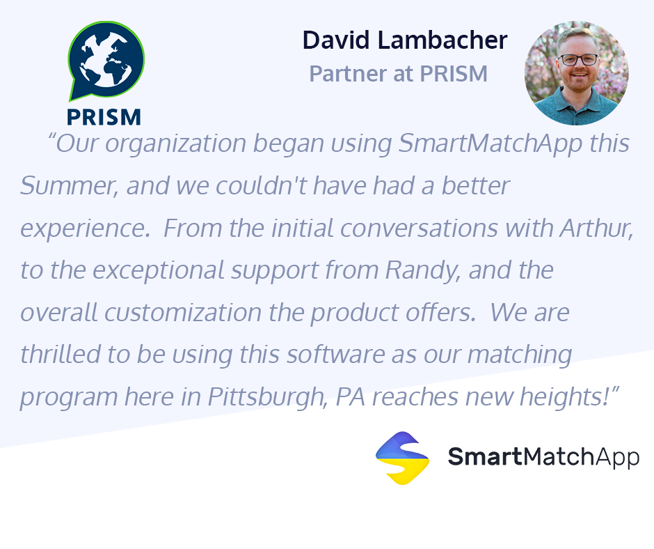 PRISM Shares a Great Testimonial with SmartMatchApp Today