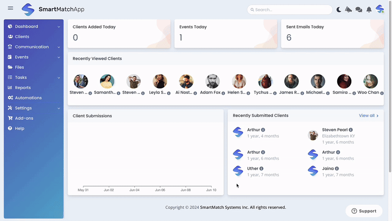 Picture showing SmartMatchApp Member Feed Feature