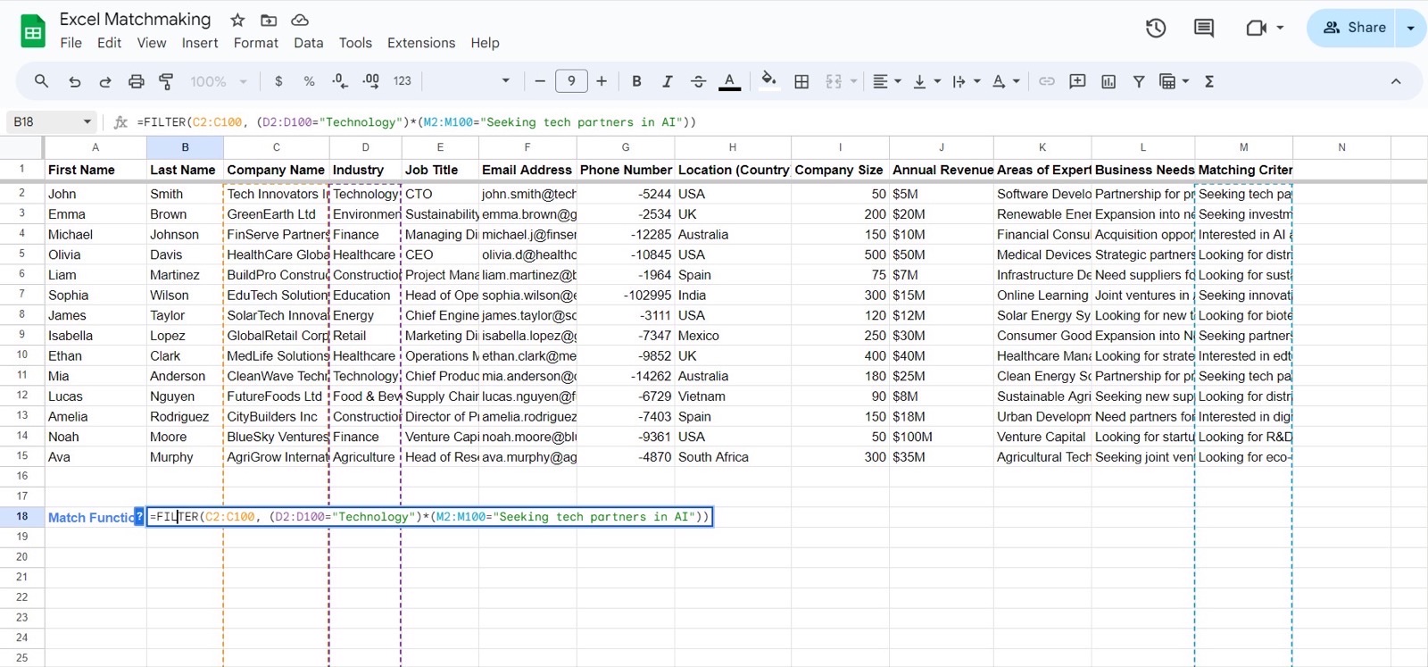 Correspondência complexa no excel com a função match do excel