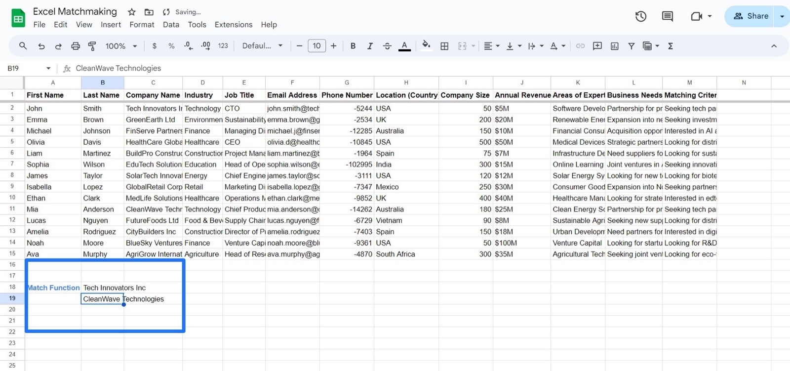 valor retornado para a função de correspondência no excel