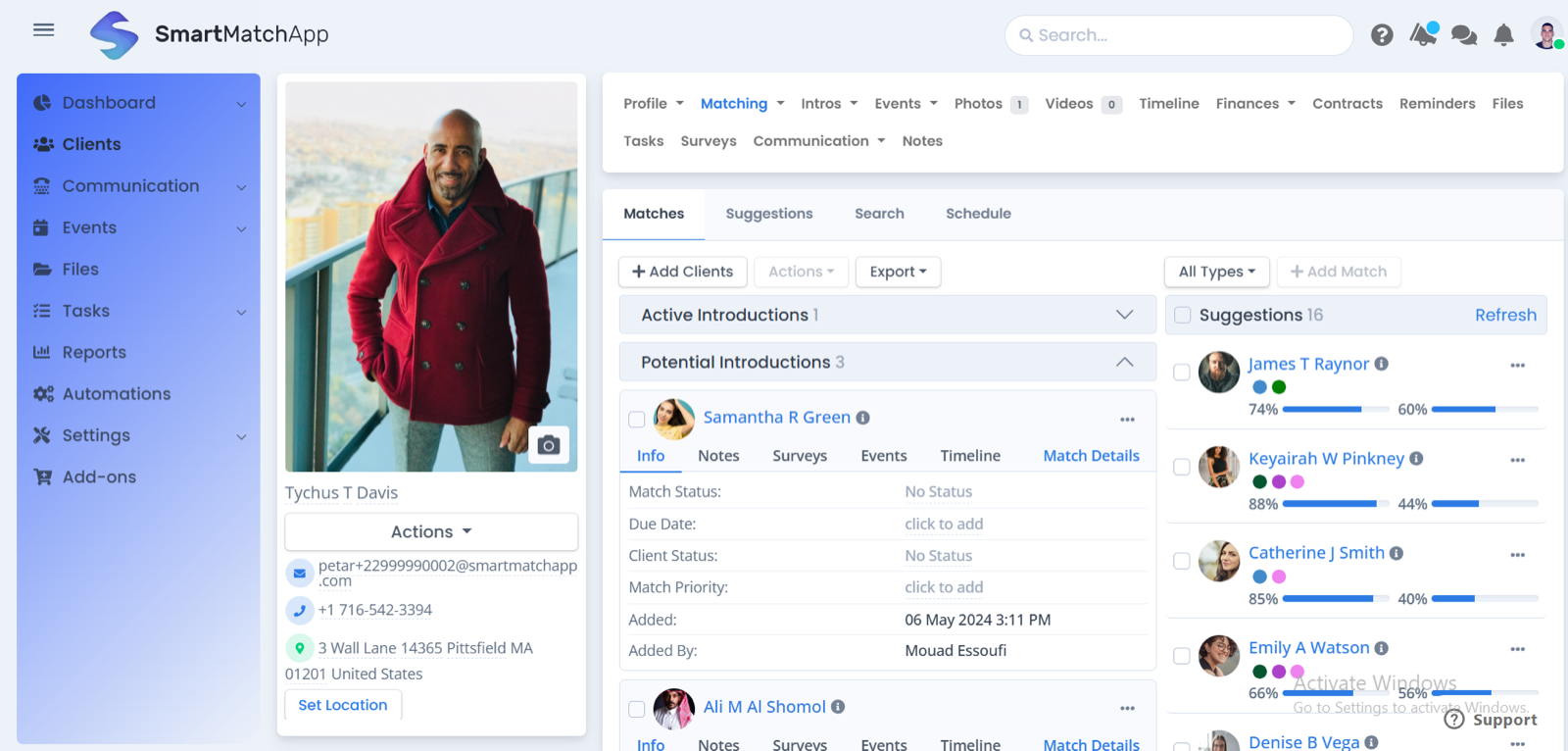 Matching Mentors to Mentees in SmartMatchApp