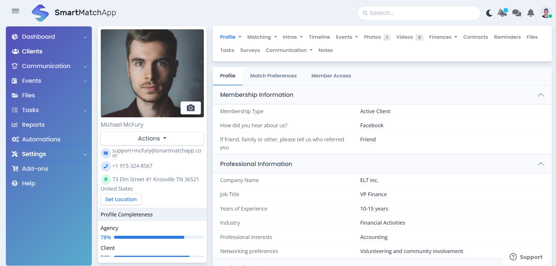 Image showing matchmaking software being customized for professional networking industry