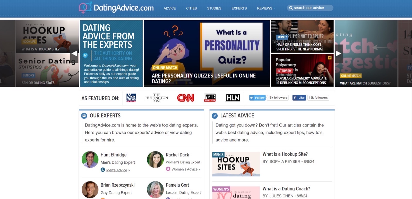 dating advice website cover