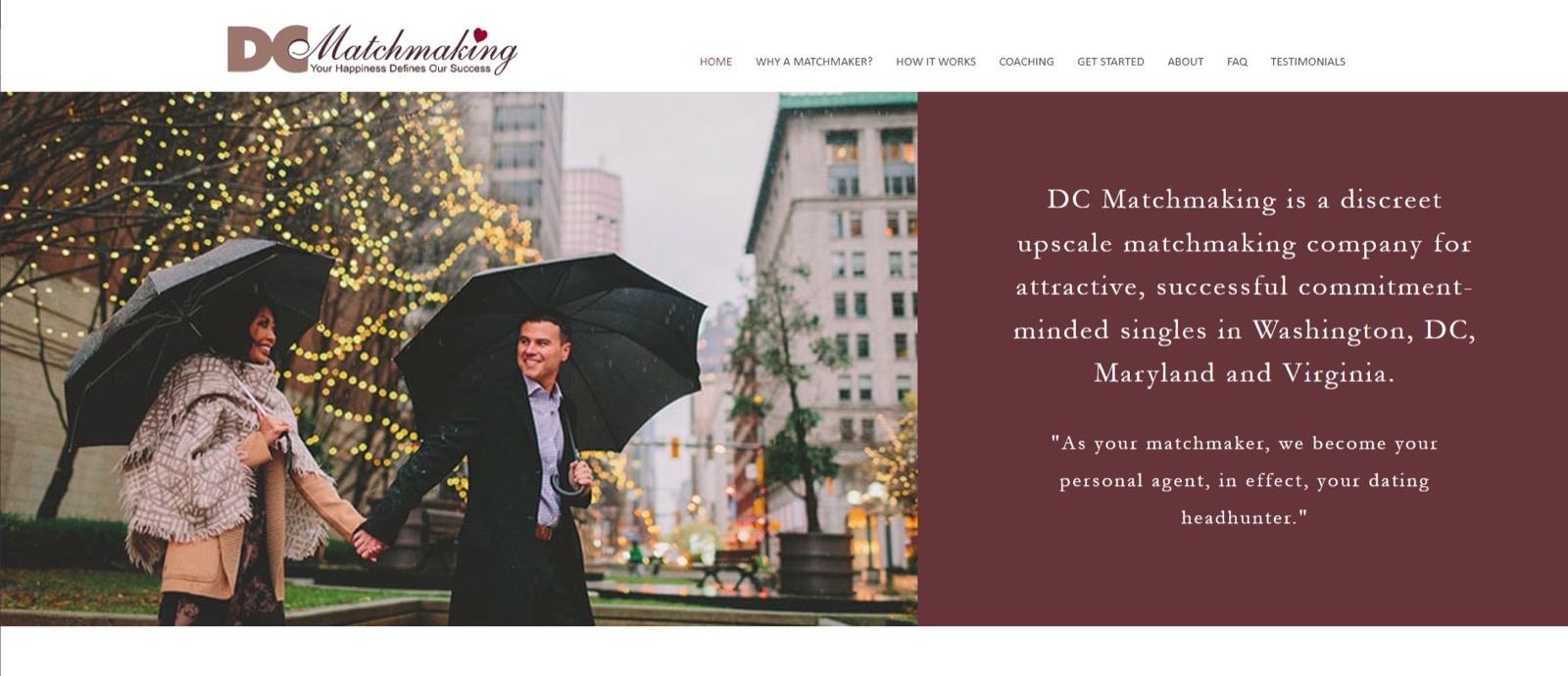 Professional dating matchmaking service