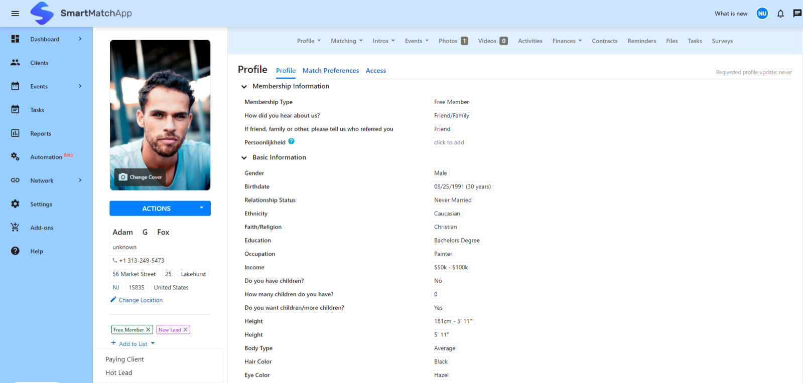 New features to increase efficiency and automate client matching process