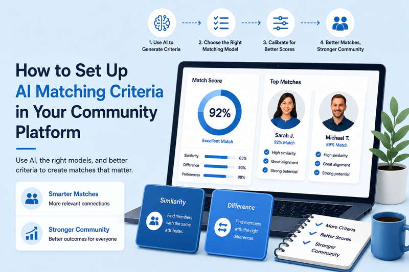 How to Set Up AI Matching Criteria in Your Community Matchmaking Platform